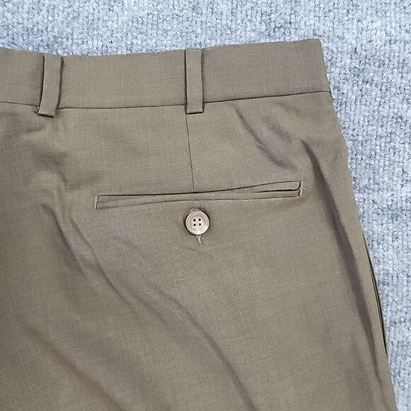 Brooks Brothers Pants Mens 36R (35x30) Brown 100% Wool Pleated Brooksease Casual - Picture 13 of 16